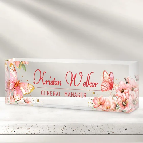 Miniatura 18 de Placa de nombre de oficina personalizada para escritorio, placa de nombre de escritorio, regalos personalizados para compañeros de trabajo, jefe