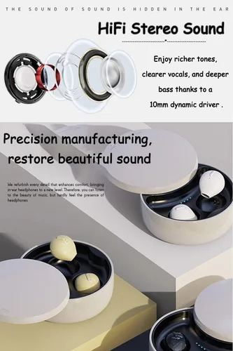 Miniatura 2 de Auriculares invisibles pequeños, mini, inalámbricos, Bluetooth, discretos, para música, hogar, trabajo
