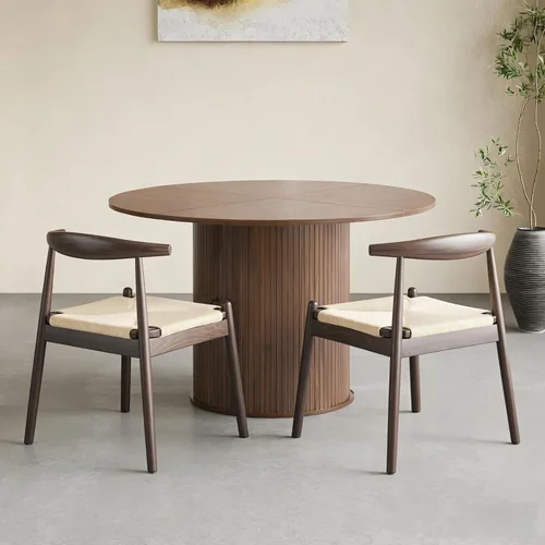 Miniatura 7 de Juego de mesa de comedor para 4, juego de mesa de comedor de 5 piezas con mesa cuadrada y 4 sillas tapizadas de tela de lino, modernos
