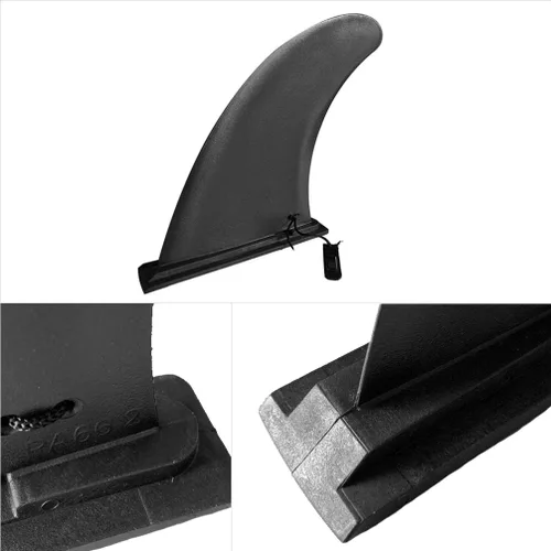 Miniatura 7 de BESPORTBLE 1 unid aleta inflable desmontable para tabla de surf ligero negro Sup Slide grande pescado aleta agua para paddleboarding