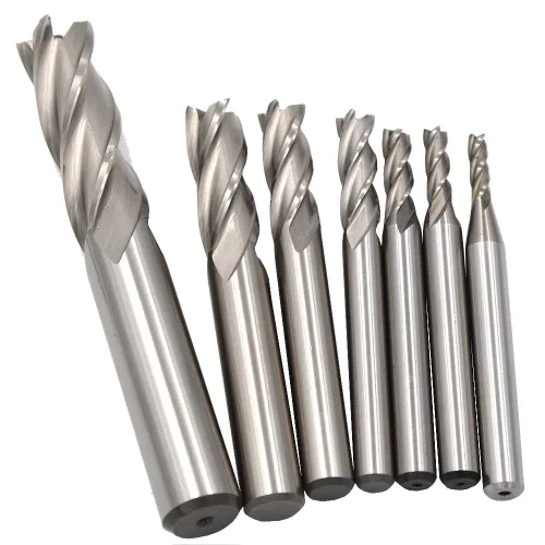 Miniatura 15 de Wokesi Ø5/16''×5/16''SHANK×3-1/2''OAL, extra largo, 4flauta, acero de alta velocidad, pulido completo, cortador de fresado de extremo cuadrado