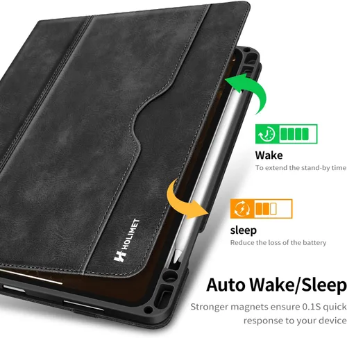 Miniatura 8 de H HOLIMET Funda para iPad Pro de 11 pulgadas 2022 4ª/3ª/2ª/1ª Generación 2021/2020/2018 con soporte para lápiz, cuero PU protector con bolsillo