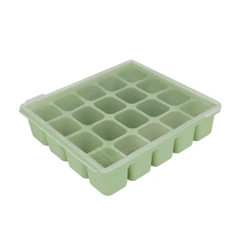 Miniatura 9 de Bandeja de silicona para congelador, cubos de almacenamiento de comida para bebé con tapa a clip, congelar comida para bebé, sopas, purés, hielo