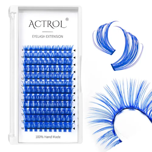 Miniatura 9 de Extensiones de pestañas de colores Easy Fan de 0.354-0.630 in, mezcla de blanco, rizo D, fácil de abanear, 0.003 in, suministros de pestañas