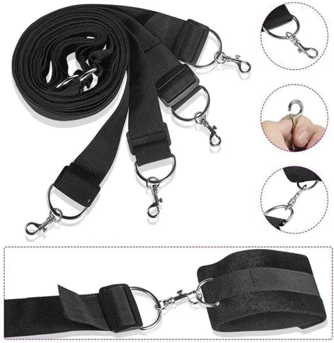 Miniatura 4 de Lazos sexuales para parejas, cuerdas de sujeción y cordones para muñecas y tobillos, correas de cama Queen para amarrar sexo para adultos, colchón