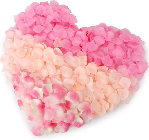 Miniatura 8 de 3000 pétalos de rosa, pétalos de rosa para bodas, pétalos de flores artificiales (naranja y amarillo)