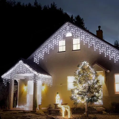 Miniatura 6 de Serie de 304 luces LED impermeables para exteriores para Navidad, bodas y decoración de fiestas - 8 modos, blanco frío