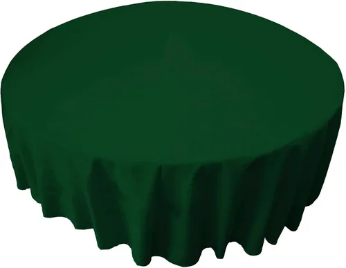 Miniatura 48 de LA Linen - Mantel redondo lavable de popelina de poliéster, resistente a manchas y arrugas, 51", mantel de tela para comedor, cocina, fiesta, Negro