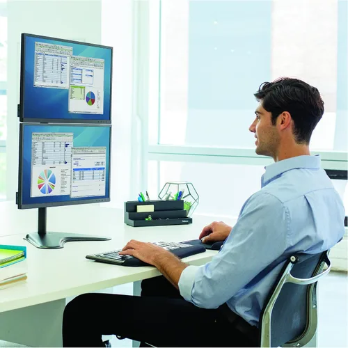 Miniatura 6 de Fellowes 8044001 Professional Series - Soporte de monitor apilado independiente, soporte de monitor de computadora ajustable para 2 monitores