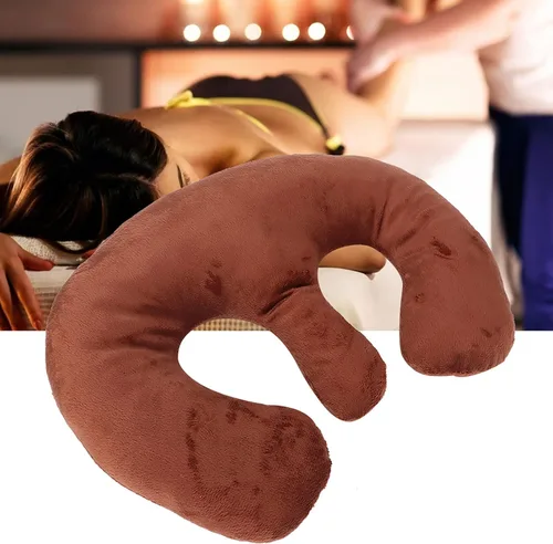 Miniatura 8 de Dioche Almohada de apoyo para senos de salón de belleza, cojín de masaje para mesas de masaje para aliviar la tensión del tratamiento (café oscuro)