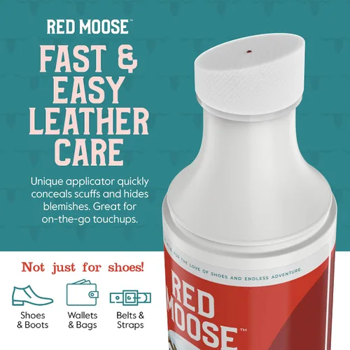 Miniatura 4 de RED MOOSE Esmalte líquido para zapatos, parte superior de esponja de 4 onzas para cuero, botas, zapatos de vestir