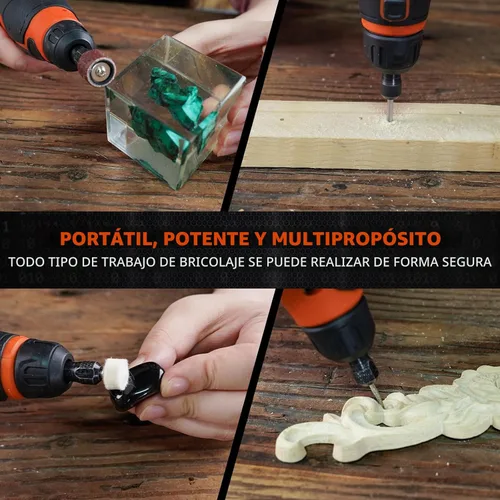 Miniatura 7 de HARDELL Herramienta rotativa inalámbrica de 12 V, kit de herramientas rotativas de 6 velocidades, herramientas rotativas eléctricas de 30000 RPM
