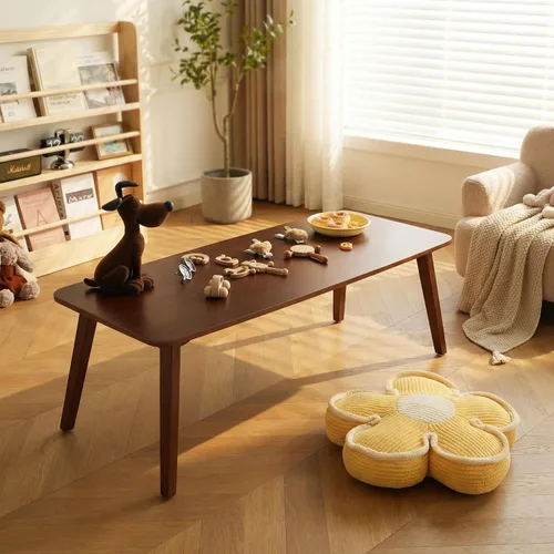 Miniatura 10 de Baveke Mesa de centro plegable, mesas de piso plegables, mesa de centro de mediados de siglo para sala de estar, mesas de centro pequeñas de madera