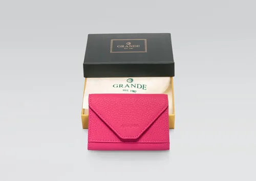 Miniatura 30 de grande Estuches para tarjetas 3639, Naranja, Tarjetero de cuero con cierre magnético, cartera pequeña de acordeón para mujer