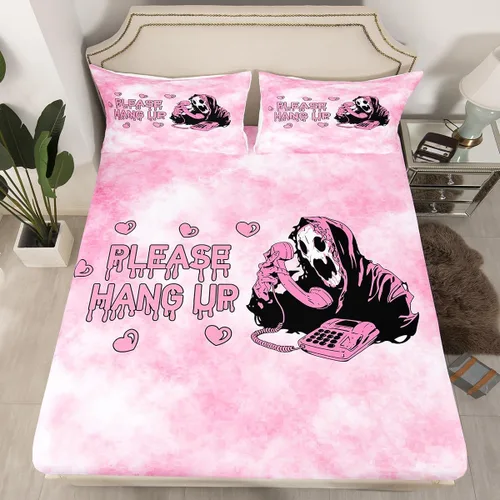 Miniatura 23 de Juego de sábanas bajeras con bonito diseño de gato negro para niños y niñas, diseño de dibujos animados de Halloween, gato, animales, sábanas