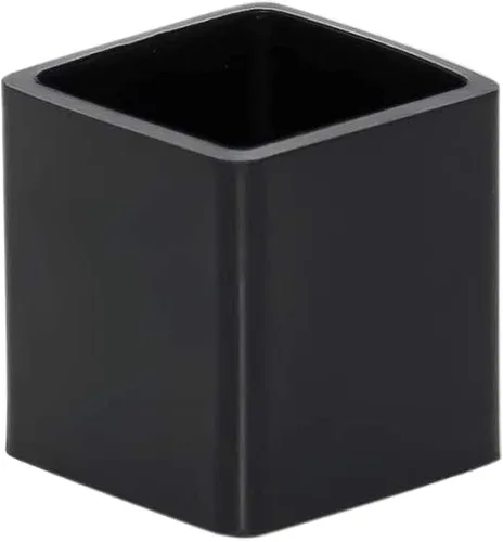 12 puntas de goma antideslizantes negras cuadradas para patas de silla, protectores de suelo de muebles, fundas para patas de silla, mesa, bar, Negro