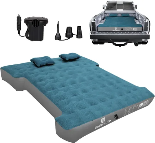 Miniatura 24 de Colchón de aire Umbrauto para camas de camión cortas de tamaño completo de 5.5-5.8 pies, colchón de aire inflable para tienda de camión con bomba
