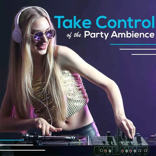 Miniatura 4 de Mezclador de audio inalámbrico Pyle DJ - Controlador DJ compatible con Bluetooth de 3 canales, mezclador de sonido, micrófono con función