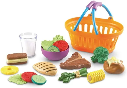 Miniatura 4 de Learning Resources New Sprouts Canasta de Almuerzo, Comida de Juguete, Set de 18 Piezas, Edades 18 Meses+