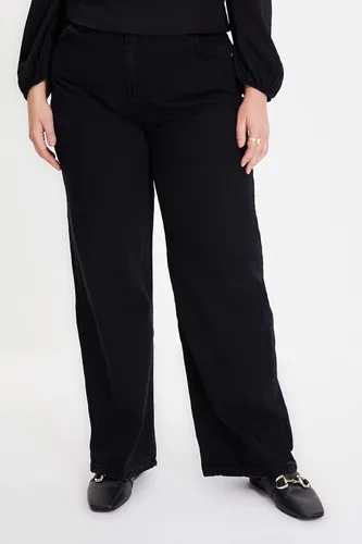 Miniatura 9 de Trendyol Jeans de pierna ancha de cintura alta para mujer