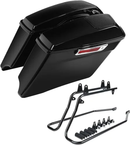 Miniatura 11 de Kit de soporte de conversión para alforjas extendidas de 4" TCMT, compatible con Harley Heritage Softail Fatboy FLSTF Breakout 1984-2017, negro