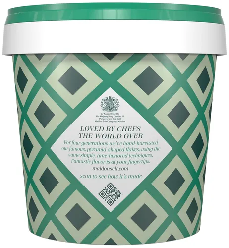 Miniatura 3 de Maldon Sal, hojuelas de sal marina, 20 oz (570 g), tina resellable – Kosher, natural y gourmet en forma de pirámide, perfecta para una amplia gama
