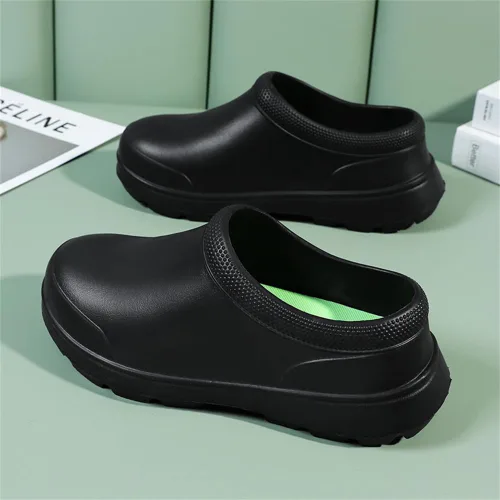Miniatura 6 de Zapatos de chef para hombre, antideslizantes, a prueba de agua, zapatos de trabajo para hombre, cómodos zapatos de enfermería para jardinero