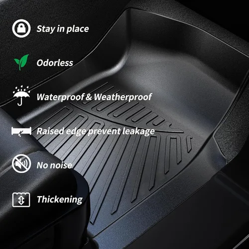 Miniatura 4 de Revestimientos de suelo para Acura ADX y Honda HR-V 2023-2026 TPE 2023-2026 TPE protección para todo tipo de clima, tapetes de primera y 2ª fila