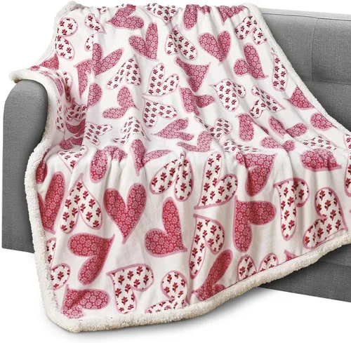 Miniatura 30 de Elegant Comfort Manta reversible de franela sherpa, ultrasuave, mullida, acogedora y afelpada, manta decorativa ligera para todas las estaciones, 50