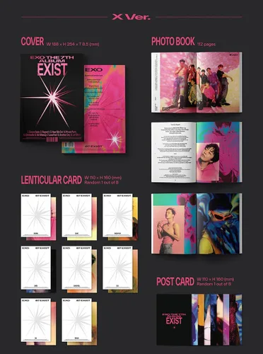 Miniatura 2 de EXO EXIST El séptimo álbum (O Ver. + Póster plegado de primera prensa) K-POP SELLADO