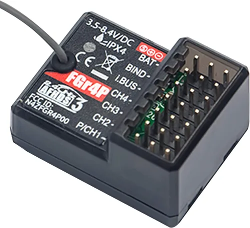 Miniatura 5 de GoolRC Receptor Flysky FGr4P, 2.4GHz 4CH AFHDS 3 Receptor de control remoto PWM/PPM/I.Bus/S.Bus salida compatible con Flysky Noble NB4+ NB4 Pro+