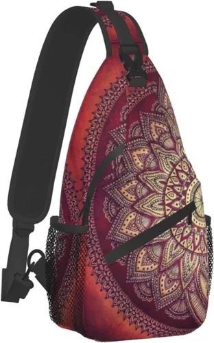 Miniatura 2 de Mandala Sling Bag Crossbody Pecho Daypack Mochila Casual Mochila Bolso de Hombro Flor Para Viajes Senderismo