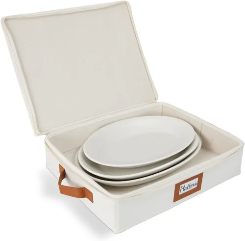 Miniatura 22 de HOMELUX THEORY 8 piezas de contenedores de almacenamiento de porcelana de carcasa dura, almacenamiento de tazas, copas de vino, utensilios