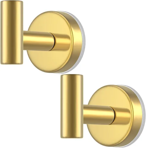 Miniatura 16 de Ganchos de pared autoadhesivos, ganchos de pared de acero inoxidable resistentes, ganchos para toallas para colgar batas, delantales, abrigos