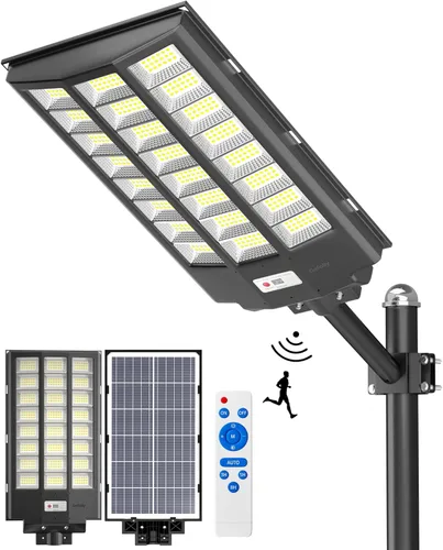 Miniatura 9 de Gefolly SL-5200W Luces solares de calle al aire libre, 520000LM luz de estacionamiento comercial, 6500K anochecer a amanecer IP67 luces