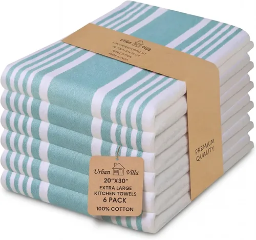 Miniatura 97 de Urban Villa Toallas de cocina 100% algodón, paquete de 6, altamente absorbentes, de secado rápido, súper suaves, de primera calidad, para cocina