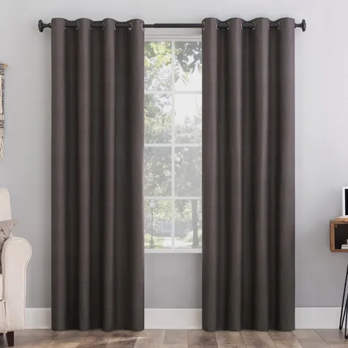 Sun Zero Columbia - Juego de 2 paneles de cortinas 100% opacas con ojales para ahorro de energía térmica, 50 x 108 pulgadas, color higo Higo Púrpura
