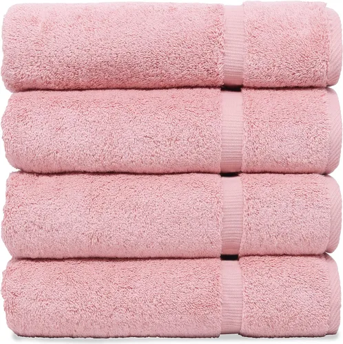 Miniatura 52 de Luxury Hotel & Spa Collection - Toalla ecológica de 100% algodón turco de 27 x 54 pulgadas (27 x 54 onzas), de secado rápido, para baño, borde