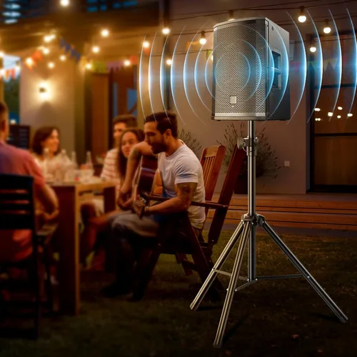 Miniatura 5 de Soporte de trípode para altavoces de escenario, altura ajustable de 89 a 152 cm, universal, resistente, inserto compatible de 35 mm