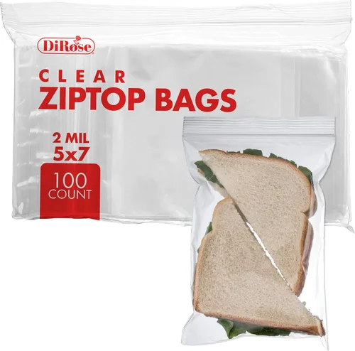 Miniatura 13 de Dirose Bolsas de polietileno transparentes con cierre de 4 x 5 pulgadas, paquete de 100, 2 mil de grosor, bolsas de plástico resellables