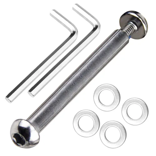 M8 - Juego de tornillos Allen para eje de acero al carbono de grado 0.346 x 1.102 in x 3.386 in para delantero trasero 2 3 4 ruedas Stunt Scooter