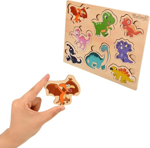 Miniatura 7 de Rompecabezas de madera para niños pequeños de 1 a 3 años - Juguetes educativos y de aprendizaje Montessori - Rompecabezas de madera para bebés de 1