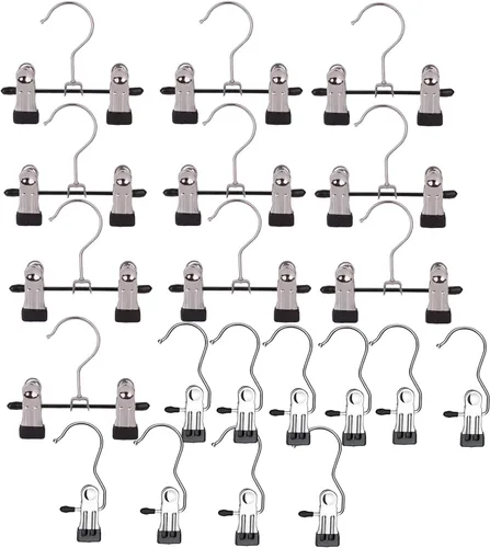 Miniatura 8 de Paquete de 20 ganchos para botas para colgar en el armario, ganchos para sombreros, pantalones, toallas, calcetines, bolsos, bolsos, ropa