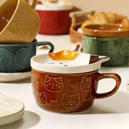Miniatura 6 de Regalos para mujeres, tazas de café Kawaii con tapas, regalos de Navidad y cumpleaños para niñas, amigos, niños, hombres, esposa, mamá, abuela