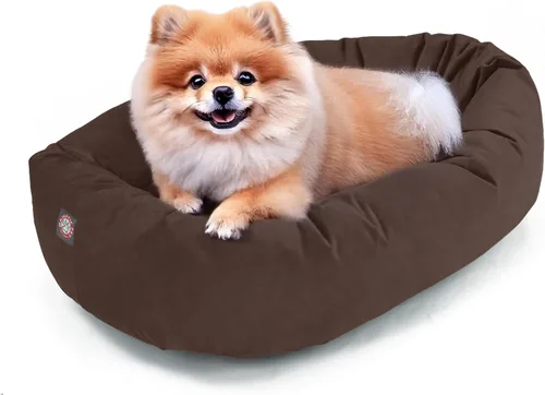 Miniatura 23 de Majestic Pet Cama para Perros Grandes Lavable de 40 Pulgadas, Mueble Ortopédico en Forma de Donut para Perros Grandes, Almohadilla y Alfombra de Gris