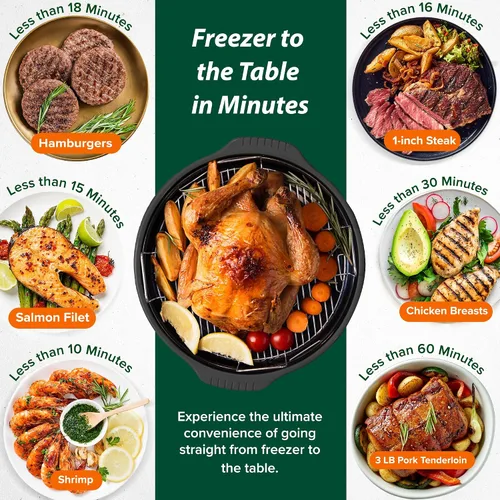 Miniatura 2 de Nuwave Horno infrarrojo Pro Plus 2, encimera, convección, cocina fresca o congelada, sin descongelación ni precalentamiento, cocina saludable, calor