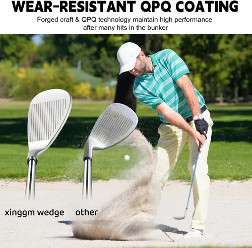 Miniatura 4 de Forged Golf Wedge Set for Men or Individual 48/50/52/54/56/58/60/68/70/72 Degree RH Gap Wedge Sand Wedge Easily Escape from Bunker,Milled Face for