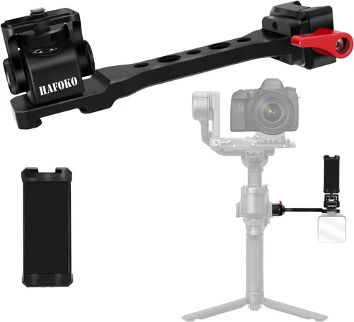 RS5 Gimbal Monitor Mount RS4 Teléfono Montaje Manija de Extensión Metal con 1/4" Cold Shoe Soporte de teléfono Compatible para DJI RS5/RS4/RS4