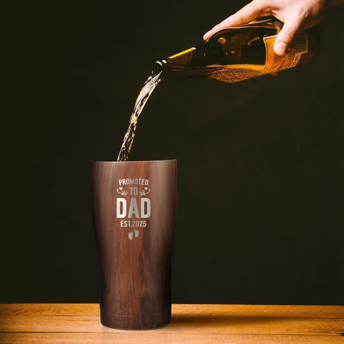 Miniatura 4 de Vaso Promoted to Dad Est 2025 – Ideas de regalos para nuevos papás – Primera vez papá – Papá para ser – Papá con recién nacido – Papás para estar