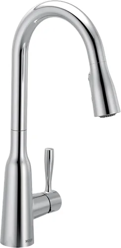 Miniatura 20 de Moen Orivesi Grifo de Cocina de Una Manija de Arco Alto Desplegable Oro Bronce con Power Boost, 87891BZG